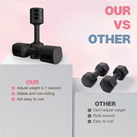 Ensemble d'haltères réglables Kisnbld 2-4-1, poids libres pour femmes, réglage rapide 2lb-5lb, 4-en-1, entraînement à domicile