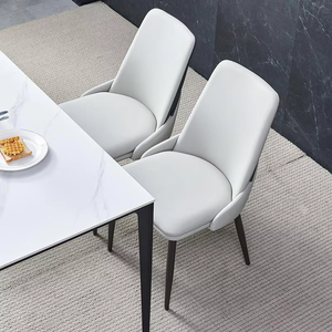 Chaise de salle à manger de luxe légère de style italien chaise de salle à manger et de loisirs moderne minimaliste haut de gamme chaise de bureau élégante et chaise de maquillage - Product Image 4