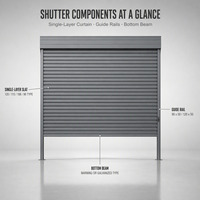 Porte à enroulement en acier de qualité professionnelle, coupe-vent, isolation personnalisable en option pour centre commercial, atelier