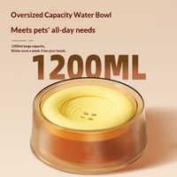 Bol à eau flottant grande capacité Chuangzhen pour animaux de compagnie, anti-déversement, anti-poussière, en plastique, anti-éclaboussures, pour chiens et chats d'intérieur