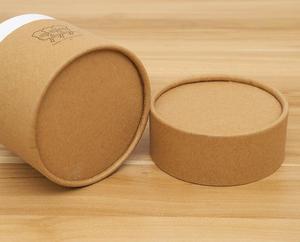 Personnalisé Imprimé rond kraft brun artisanal petit Vide tube D'emballage en papier en rouleau - Product Image 1