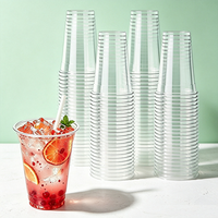 Gobelets jetables en plastique PET pour thé boba, café glacé, smoothies et thé au lait à emporter, transparents avec couvercles dôme – Vente en gros