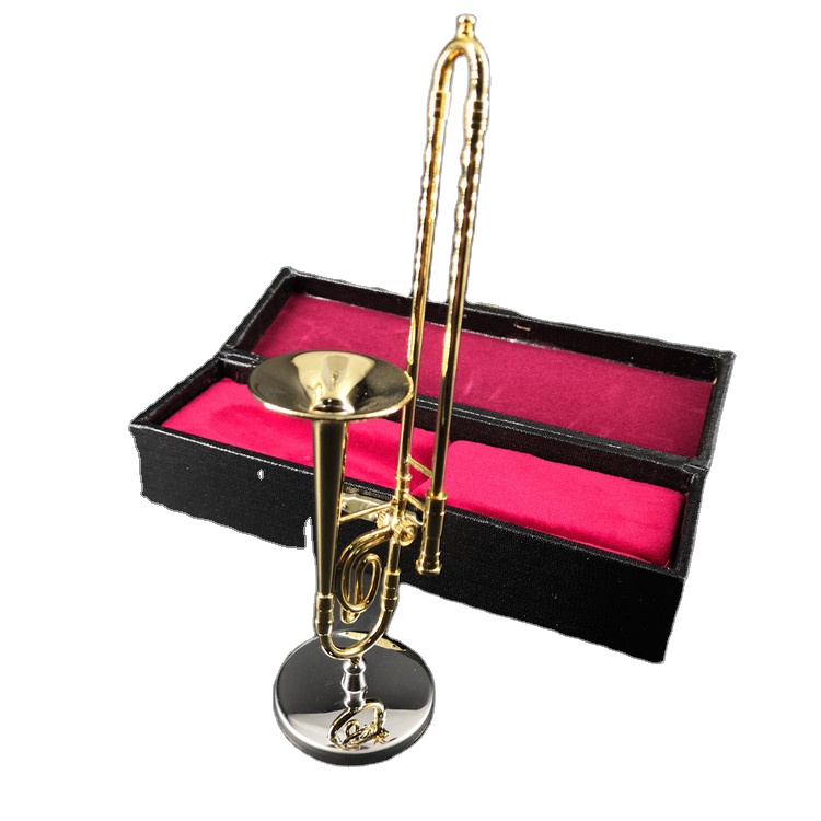 Мини музыкальный инструмент медь модель Trombone музыкальные подарки