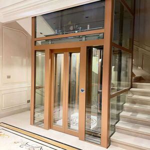 Moderno 4 pisos 220V Ascensor 0,4 m/s Velocidad Máquina de tracción sin engranajes Pisos de PVC Fácil operación automática para villas residenciales - Product Image 6