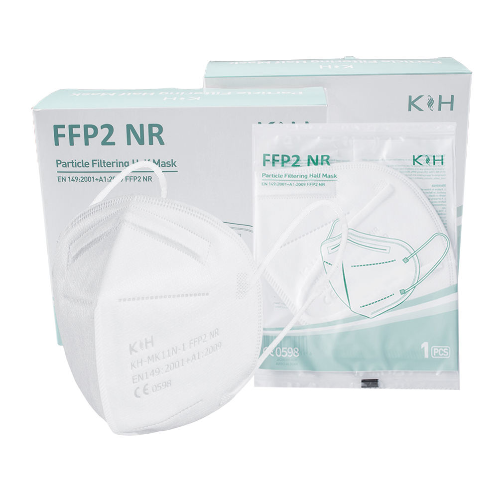 Disposable Adult Maskkn95 Adult 5Ply PM2.5 Dust CE 0598 White Face Masks KN95 / FFP2