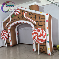 Arche gonflable géante en forme de bonbon pour la décoration des événements de Noël