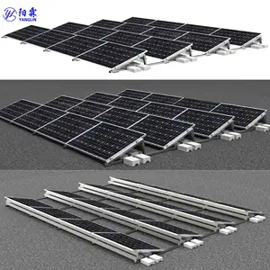 Flat Roof Elevation For South Or East West Orientation Flat Roof Mounting Structures