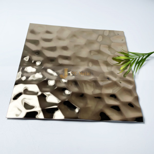 Plaque en acier inoxydable gaufrée à motifs EX432, norme JIS, design architectural, 201 304J1, application murale et de plafond en couleur PVD - Product Image 5
