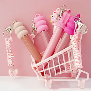 Estuche de Brillo Labial de Moda con Llavero, Soporte Portátil de Silicona para Lápiz Labial, Molde Personalizado para Bálsamo Labial, Envase Cosmético Personalizado - Product Image 2