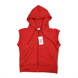 Sudadera con Capucha Personalizada OEM de Marca Privada para Hombre, Sudadera con Cremallera de Secado Rápido, Chaleco Deportivo sin Mangas de Fibra de Algodón con Bolsillos - Product Image 1
