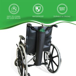 Sac de transport cylindrique standard étanche avec sangles réglables, facile à nettoyer, robuste, pour bouteille d'oxygène, pour fauteuil roulant - Product Image 3