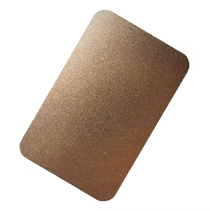 EX786 Lámina Decorativa de Metal para Pared, Acero Inoxidable 202, Espejo Dorado 8x4, Lámina de Titanio 304, Lámina Decorativa con Acabado Arenado - Product Image 1