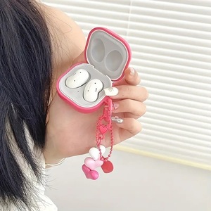 Funda protectora adecuada para Galaxy Buds2 Pro, estilo ins, color rosa brillante, diseño de corazón, funda completa anticaídas para auriculares - Product Image 3