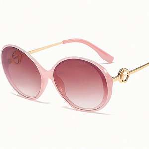 Gafas de Sol Ovaladas Vintage de Moda 2020 con Logotipo Personalizado, Gafas de Sol de Ojo de Gato Rojas UV400 para Mujer - Product Image 3