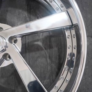 RCSR Ensemble de 2/3 pièces sur mesure, jantes en alliage d'aluminium forgé à cinq branches, à déport profond, 22, 24x10 et 26x10 pouces pour voitures particulières - Product Image 3