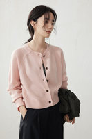 Pull en cachemire à col rond, cardigan, manteau, pull amincissant élégant et raffiné, vente en gros