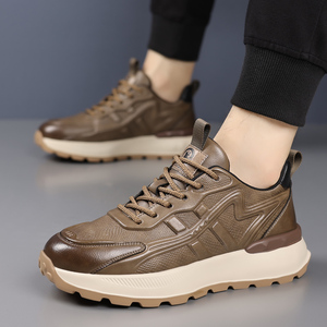 Le classiche Sneakers Casual da uomo antiscivolo spesse Sole altezza aumentano il nuovo Design in vera pelle <span class=keywords><strong>Fabrica</strong></span> De Zapatos Hot Sale Africa - Product Image 3