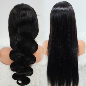 Promotion Letsfly 78$ Perruques frontales 26 pouces de haute qualité 100% cheveux humains 10A Noir & Body Wave 13x4 Dentelle transparente Jerry Curly & Water Wave - Product Image 1