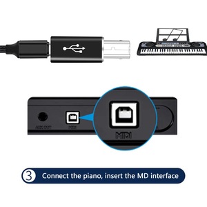 <span class=keywords><strong>USB</strong></span> <span class=keywords><strong>B</strong></span> mannelijk naar <span class=keywords><strong>USB</strong></span> Type <span class=keywords><strong>C</strong></span> vrouwelijk <span class=keywords><strong>adapter</strong></span> voor scanner, printer, converter, <span class=keywords><strong>USB</strong></span>-overdracht voor printer, MIDI-controller, toetsenbord - Product Image 3