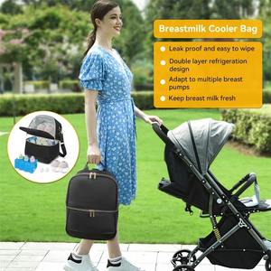 <span class=keywords><strong>Sac</strong></span> de conservation de lait maternel multifonctionnel et portable en nylon, 15L, imperméable, <span class=keywords><strong>isotherme</strong></span>, avec panneau solaire pour bébé - Product Image 6