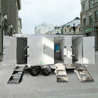 Peut être personnalisé 2/3/4/6/8 Portable toilette et douche conteneur douche toilette remorque luxe Mobile salle de bain et toilettes
