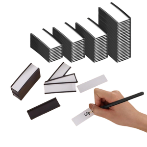 <span class=keywords><strong>Porte</strong></span>-étiquette magnétique en PVC en forme de C avec jeu de cartes d'identification en plastique pour la gestion des étagères d'entrepôt Nom de <span class=keywords><strong>porte</strong></span> d'armoire en fer - Product Image 2