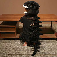 Chapeau de cosplay créatif en forme de tête de dinosaure, jouet en peluche exosquelette rembourré de coton PP, cadeau amusant pour performance d'Halloween