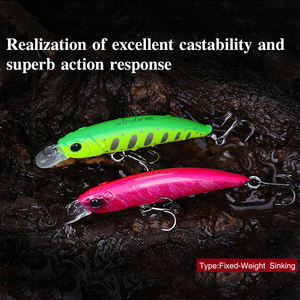 Leurre de pêche mé<span class=keywords><strong>n</strong></span>é appâts durs artificiels naufrage nouveau matériel 60mm 6.5g Jerkbait Wobbler truite brochet bar - Product Image 4