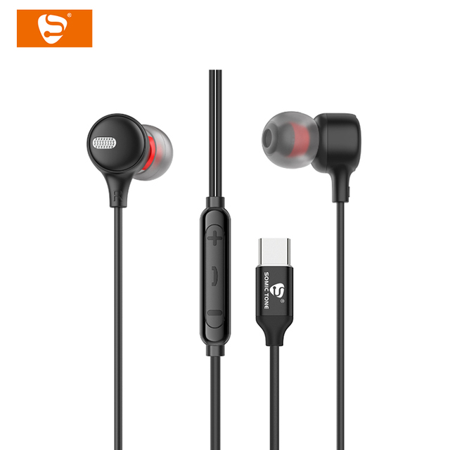 SOMIC TONE D26C Type-C HiFi Esports Game Music Earphones Bass Stereo Headphone Digital Chip Usb c Earbuds Wired Earphone
