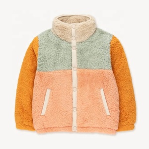 <span class=keywords><strong>Blouson</strong></span> bombardier bouffant à blocs de couleurs personnalisé de haute qualité Vestes <span class=keywords><strong>Sherpa</strong></span> en polaire pour enfants garçons - Product Image 2
