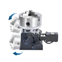 Tête de division CNC de précision avec contrôle de vitesse, positionneur de table rotative, bras mécanique, mandrin de fixation pour soudage laser à l'argon 80mm 160mm