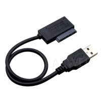 Convertidor de Cable de unidad óptica, adaptador Delgado SATA/IDE CD DVD a USB 2,0, 7 + 6 13 pines