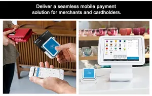 Lecteur de cartes de paiement par carte de débit sans contact machine de carte de crédit mini mpos avec lecteur de puce I9