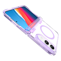 Coque de téléphone transparente en TPU PC avec protection magnétique puissante, anti-chute, compatible chargeur sans fil, pliable, pour iPhone Duo