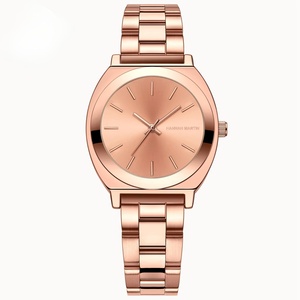 Nouvelle montre à quartz de haute qualité pour femmes, boîtier ovale en or rose, bracelet en acier inoxydable, montre à quartz étanche - Product Image 3