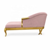 Canapé de loisirs moderne en bois massif, canapé de mariage en velours rose, chaise trône de princesse pour banquets, repas et mobilier de villa