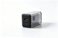 Boîtier de chargeur transparent en cristal C001 67W à double port, prise standard européenne, coque extérieure vide pour chargeur avec ports USB-A et Type-C