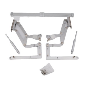 Soporte de elevación hidráulico neumático para gabinete negro con varilla de soporte vertical abatible y amortiguador - Product Image 3