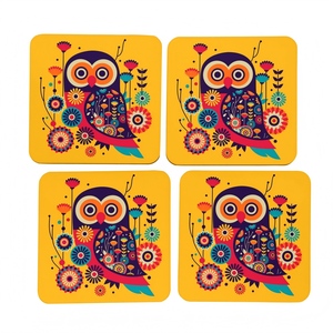 Factory Direct Supply Budget-Friendly Customized for Gifting/Business Promotion MDF Coasters with Cork-Back