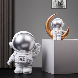 Cute Astronaut Resin Figurines Desktop <b>Car</b> Decorations Cartoon Space Theme Gift For Couples Friends Children - Product Image 3