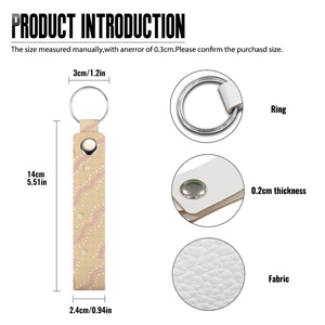 Thời Trang Không Thấm Nước Xách Tay Treo Máy Bay Tag Vải Tùy Chỉnh Keychain Phụ Kiện Hawaii Hoa Vỏ Bãi Biển PU Da - Product Image 5