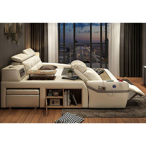 Cama Inteligente de Lujo en Oferta, Multifuncional de Cuero, Tamaño King Tatami, Plataforma Tapizada Suave con Almacenamiento, Altavoz y Masaje - Product Image 5