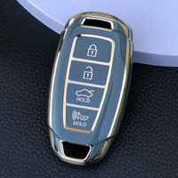 Housse de clé de voiture 5 boutons pour Hyundai Creta I20 I30 IX35 IX25 Elantra Grandeur Accent Solaris Sonata Palisade Kona