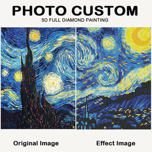 Produttore di tele per pittura diamante personalizzate 5D fai da te <span class=keywords><strong>Notte</strong></span> <span class=keywords><strong>Stellata</strong></span> Vango, artigianato fatto a mano, decorazione per <span class=keywords><strong>la</strong></span> casa, pittura con i numeri - Product Image 1