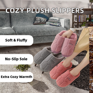 Pantuflas Cálidas Estilo Hotel para Mujer y Hombre, Nuevas Pantuflas de Invierno para el Hogar, Suaves y Peludas, con Plataforma Antideslizante para Dormitorio - Product Image 2