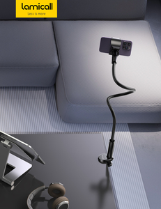 Lamicall GP05 dudukan ponsel leher angsa tempat tidur dengan nilon dikepang 38 inci lengan fleksibel dan 360 dapat disesuaikan penjepit - Product Image 6