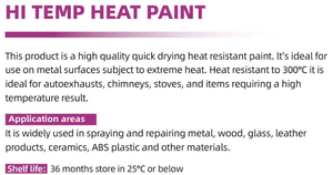 <span class=keywords><strong>Peinture</strong></span> en <span class=keywords><strong>a</strong></span>érosol résistante à la chaleur pour cuisinière et cheminée - Product Image 3