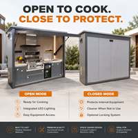Cuisine extérieure résistante aux intempéries, armoire de barbecue modulaire pour terrain de padel, club, patio, jardin et hôtel