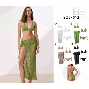 Costume da bagno intero HDJ verde floreale con controllo pancia, taglie forti, allacciatura all'americana e inserti in mesh, per donna - Product Image 1