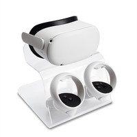 Support de Présentation en Acrylique Transparent pour Casque VR, Organisateur de Bureau pour Lunettes et Manettes VR Quest 2 3